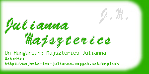 julianna majszterics business card